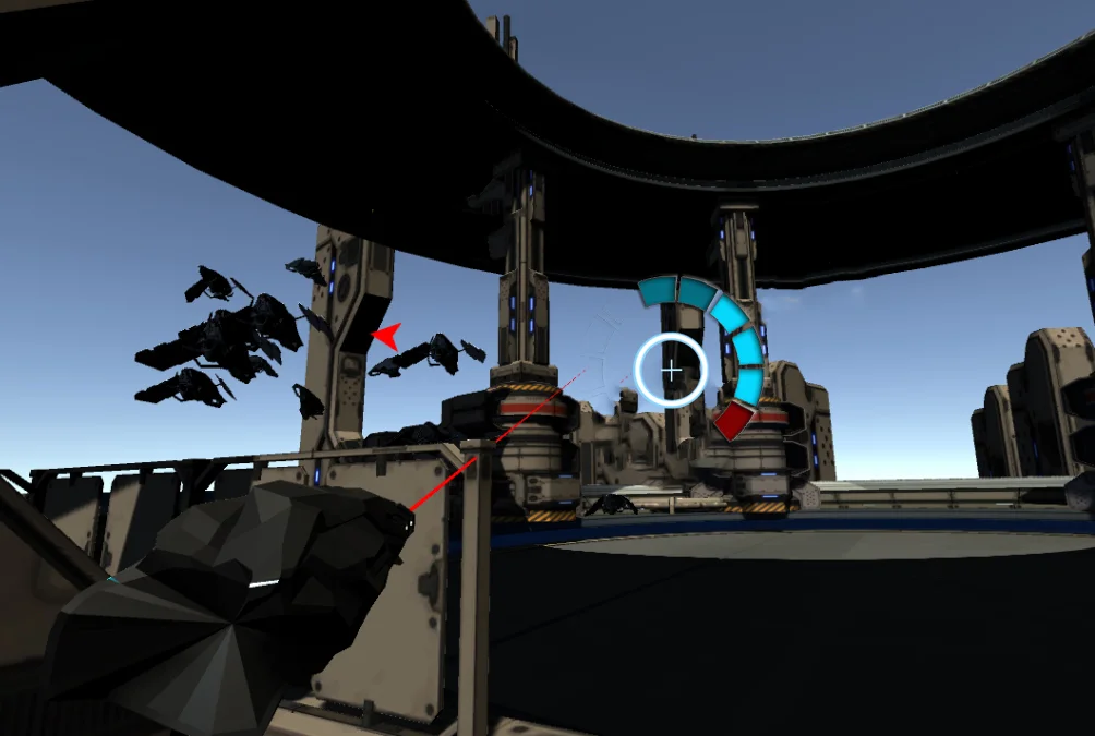 Cyborg HUD health placement — exploration A